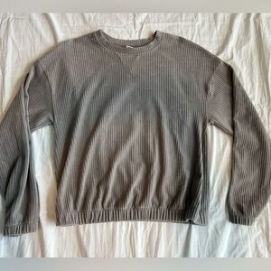 a new day Light Gray Ribbed Top